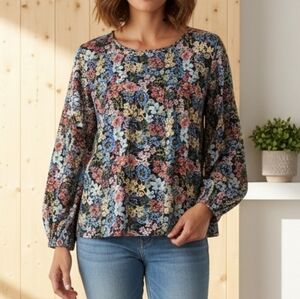 Loft Floral Blouse Size Medium